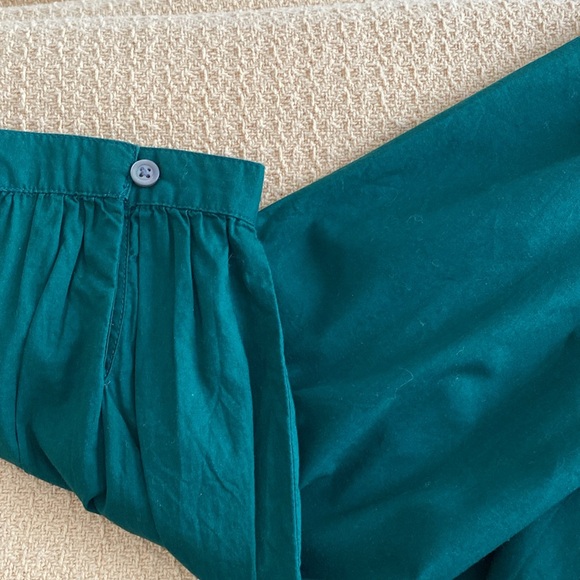 J Crew Women’s Green  Blouse size large NWOT - Picture 3 of 6